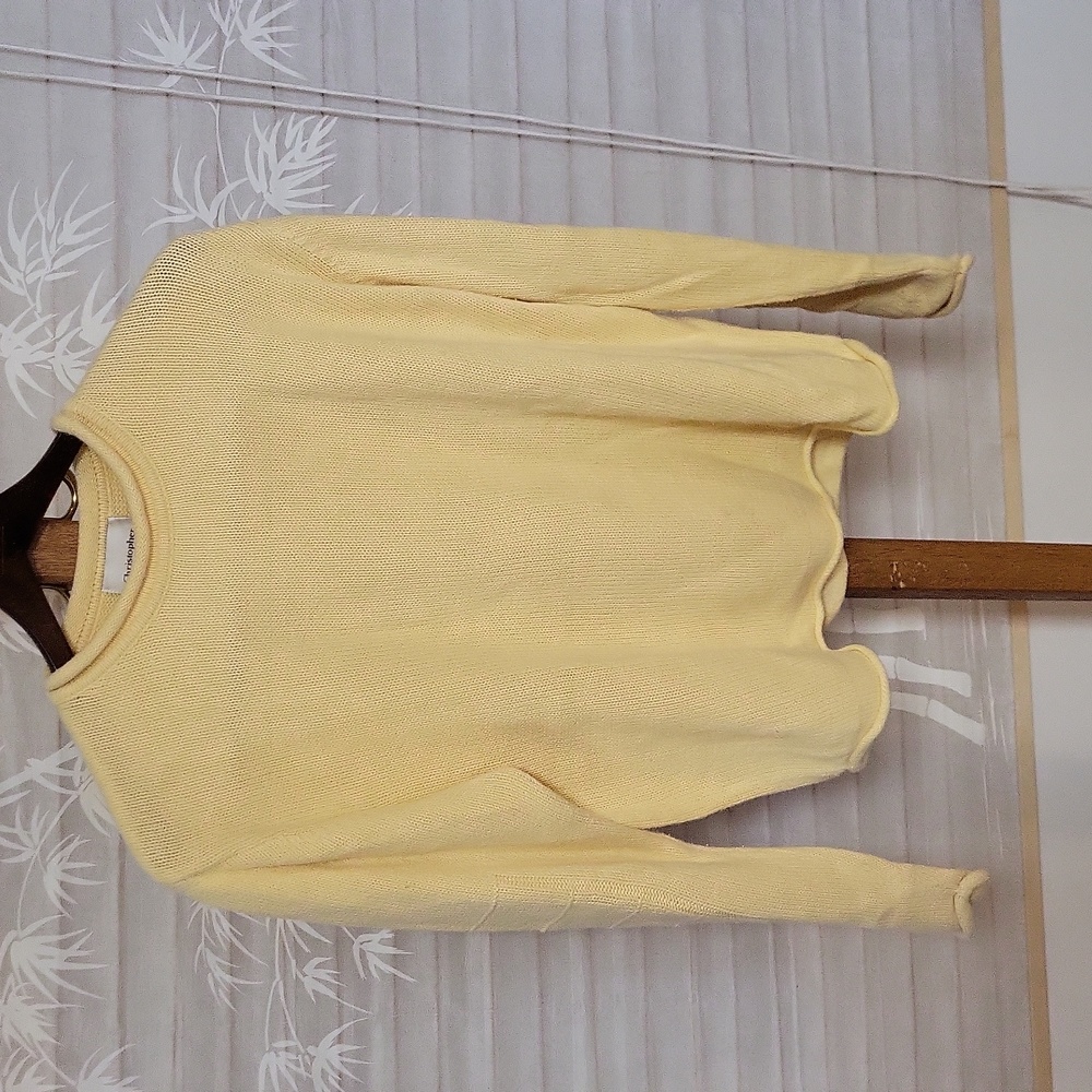 Christopher & Banks yellow sweater L